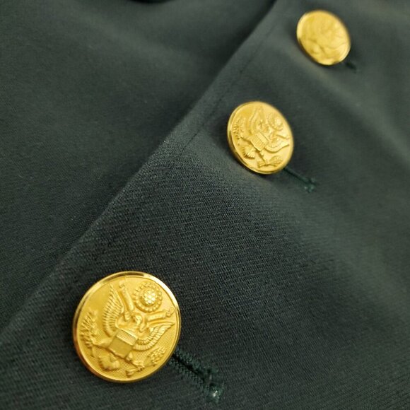 Army Green Uniform Vintage Service Jacket US Military Coat Soldier Men 37 L NWT - Picture 4 of 14